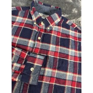 Wallace & Barnes Shirt MENS MEDIUM Plaid Flannel Button DownCasual